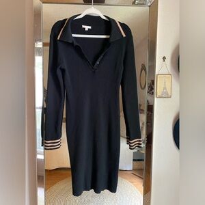 GB Black & Tan Striped Polo Knit Dress - Size XL